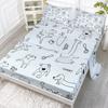 Cartoon Cute Puppy Pattern Bed Hat Four-piece Bedding Set Bedroom Dormitory Bedding Decoration