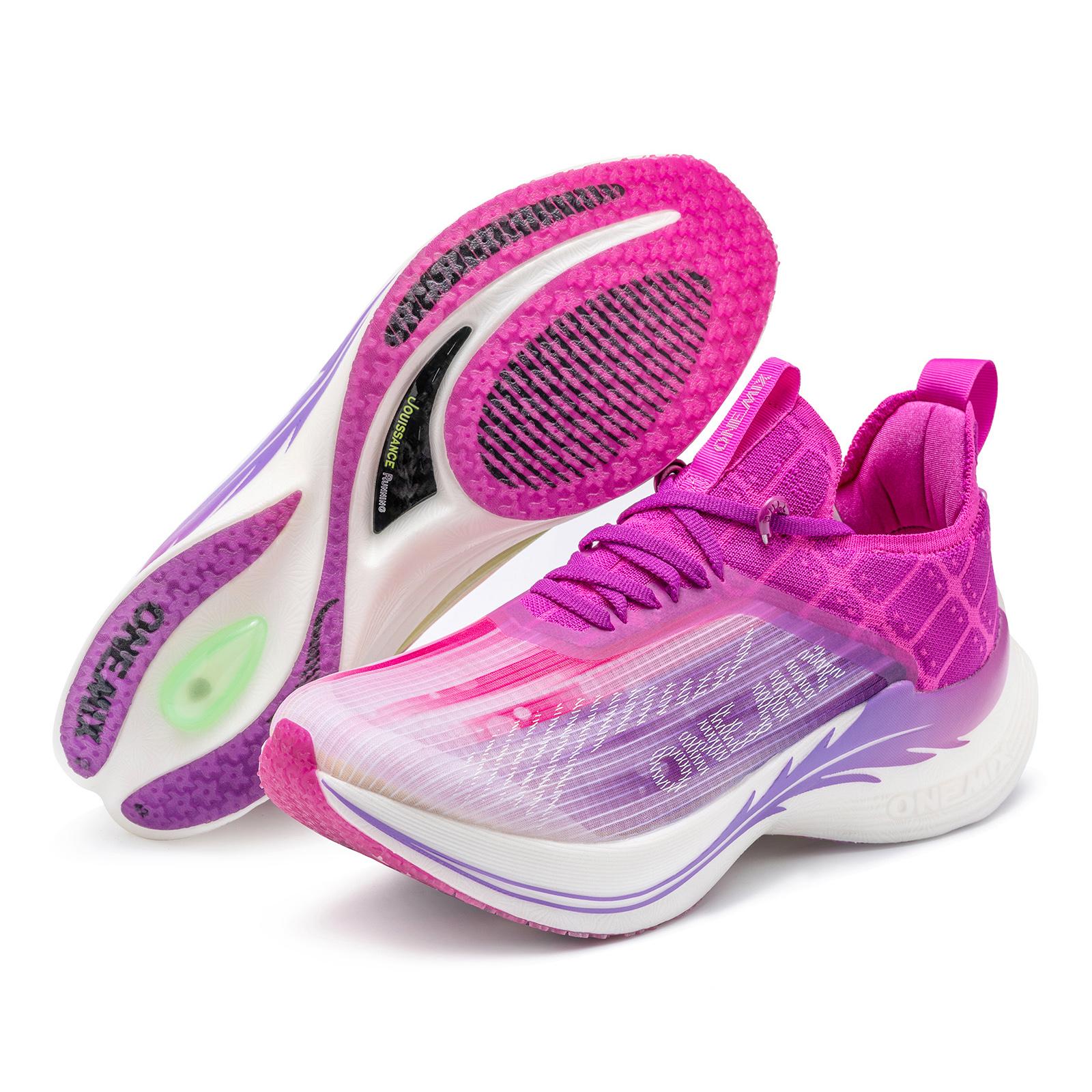 Оригинальные профессиональные кроссовки ONEMIX для мужчин, легкая спортивная обувь с карбоновой пластиной, амортизирующие дышащие уличные нескользящие летние кроссовки 47 фиолетовый