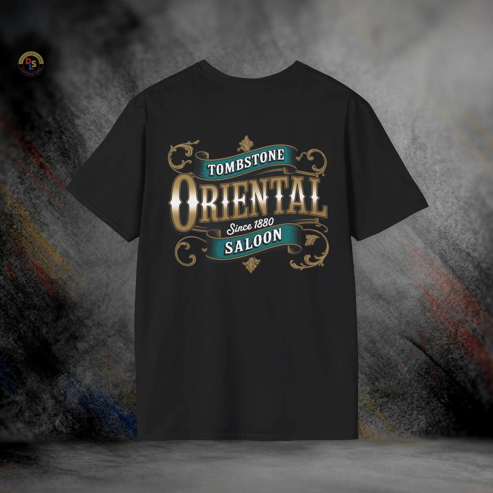 Oriental Saloon Tombstone T-Shirt | Printed on Back Only | Softstyle Tee XS