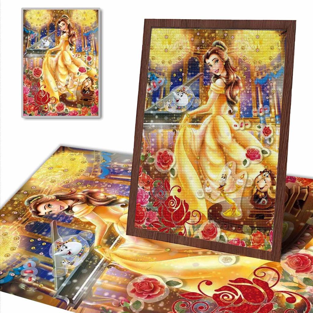 Full Round Diamond Painting Beautiful Princess Art Rhinestone Picture Mosaic DIY 5D Cross Stitch Embroidery Home Decoration