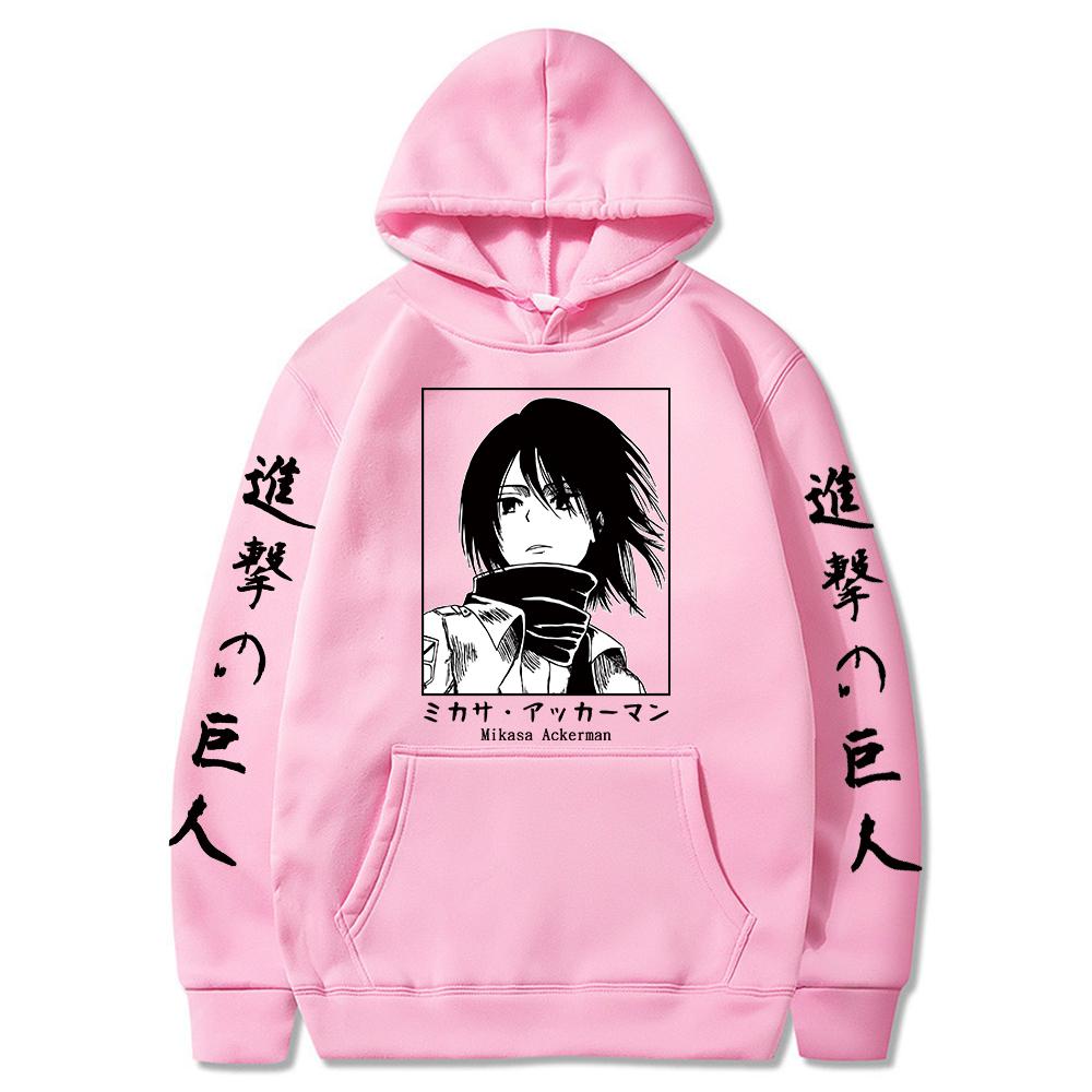 Attack On Titan Manga Hoodies Anime Mikasa Ackerman Printed Sweatshirt Casual Clothes Harajuku Hoodies Sweatshirt