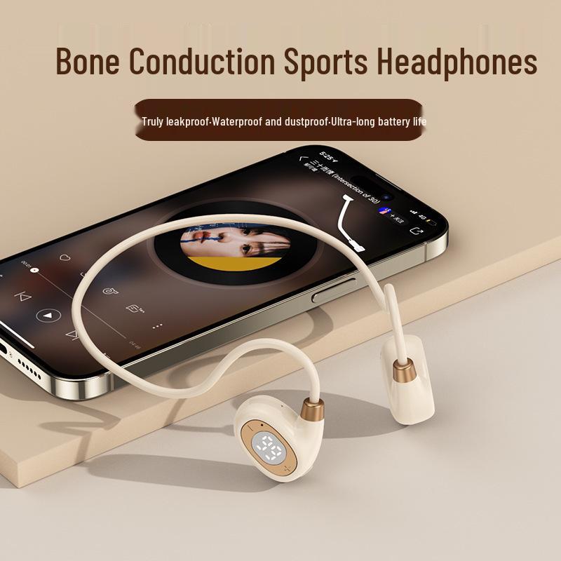 

Универсальные беспроводные Bluetooth-наушники с костной проводимостью, с крючком для открытого уха и длительным временем работы от аккумулятора для спорта Top Version Ivory White