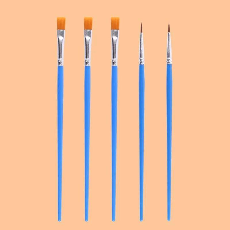 10-Piece Nylon Gouache & Acrylic Paintbrush Set for Students