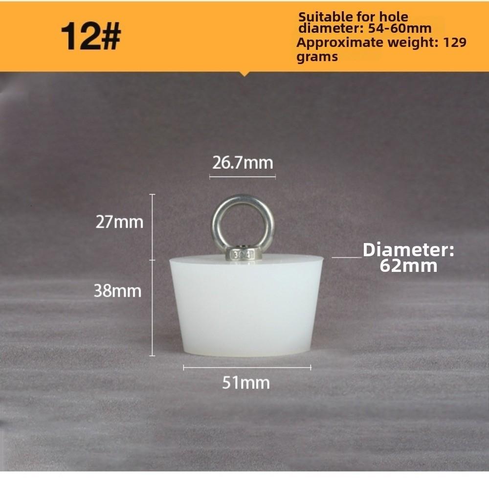 with Steel D Ring Conical Silicone Stopper Waterproof Sealing Plug Bung  Kitchen Sink