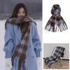 Winter Scarf For Women Cashmere Warm Plaid Pashmina Blanket Wraps Female Thick Soft Bufanda Big Tassel Shawl Long Poncho Echarpe