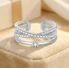 Copper Simple Fine 5A Zircon Classics Rings For Women Cassic Wedding Engagement Wedding Bands Fine Jewelry Gift