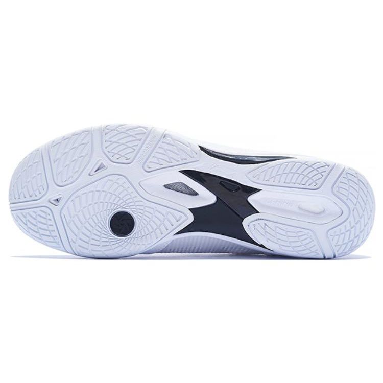 Li Ning Mage Shock Absorbing Non-Slip Wear-Resistant Low-Top Table Tennis Shoes Unisex Shoes White Black APPT003-2