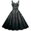 Women's Skirt Women's Halloween New Suspender Skull Head Spider Web Digital Printing Dress