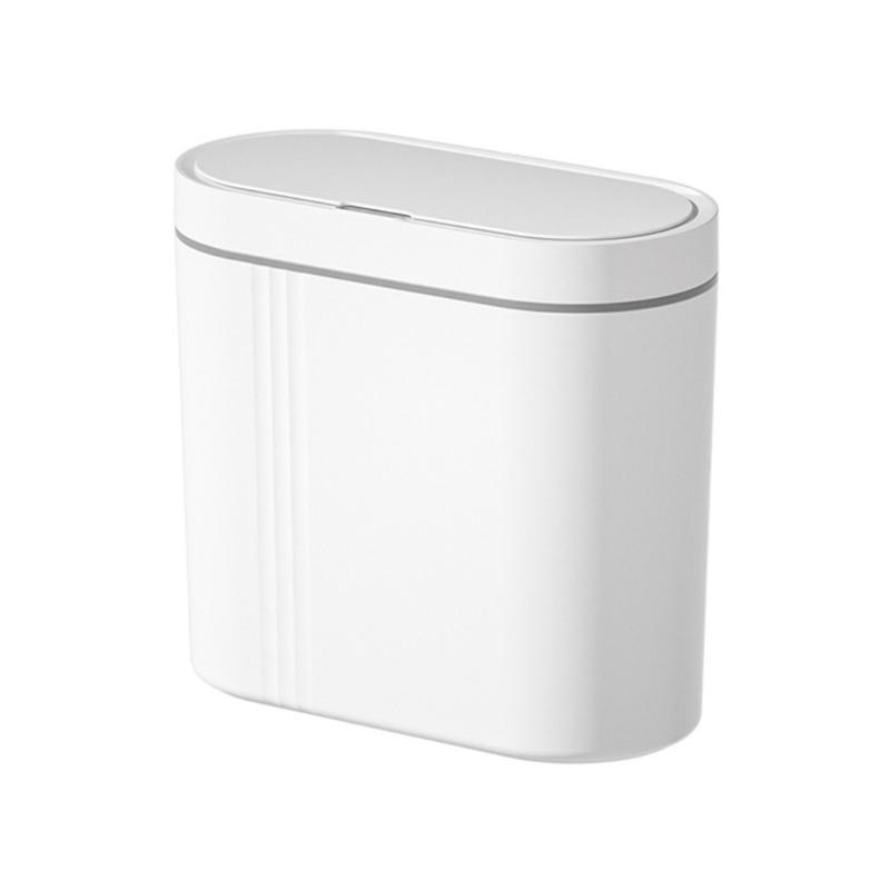 Pattumiera a Sensore Automatico da Parete per Bagno Cucina Chiusura Silenziosa Montaggio a Parete Plastica