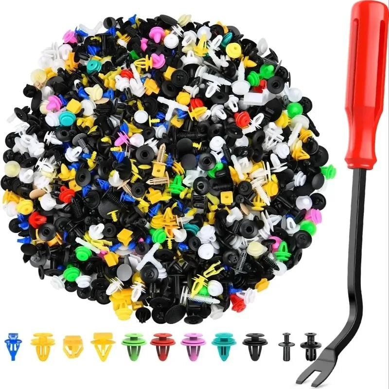 200/300 PCS Car Clips Fastener Screws Bumper Interior Decoration Auto Nylon Random Mixing Universal Accessories