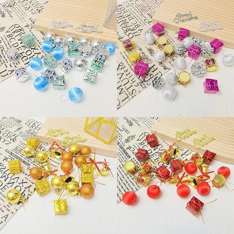 26Pcs Christmas Ball Ornament with Gift Box Christmas Tree Hanging Ornaments Christmas Decorations Home Decorations