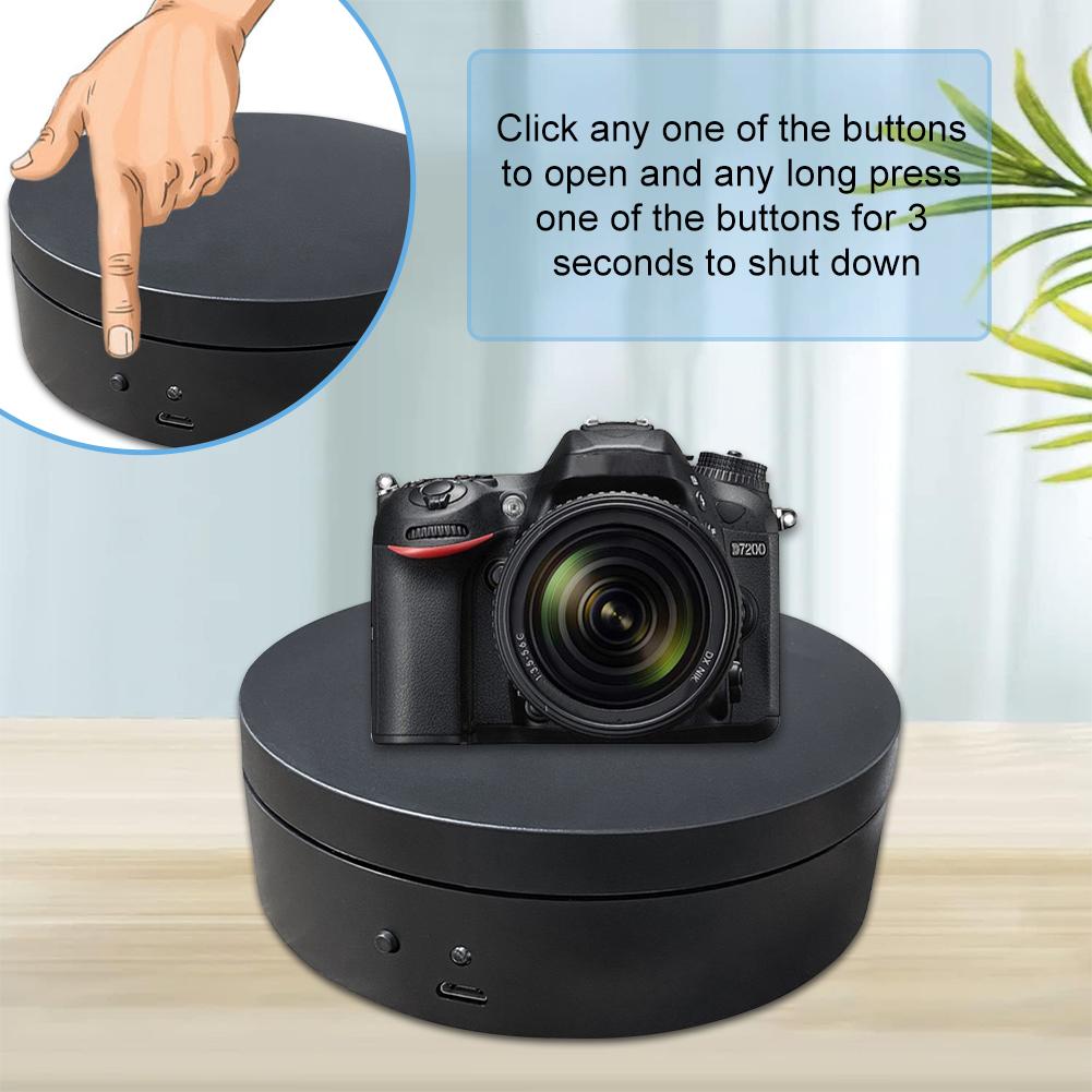 10cm USB Powered Electric Rotating Display Stand Jewelry Photography Turntable