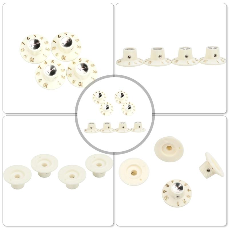 4Pcs Guitar Speed Control Knobs Electric Guitar Top Hat Knobs Plastic Guitar Volumes Tone Control Knobs Easy To Use