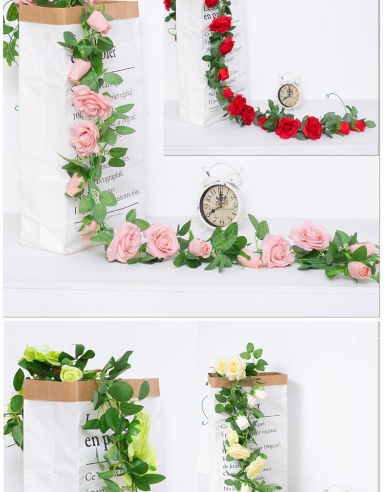Artificial Rattan Rose Vine for Ceiling & Wall Decor - Wedding & Pipe Covering