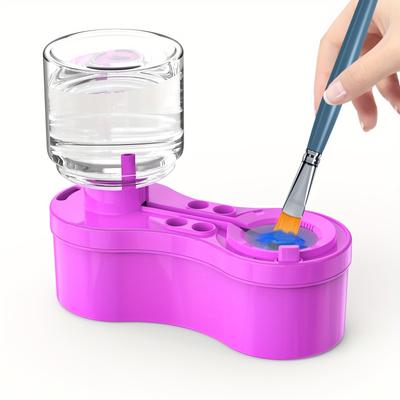 Paint Brush Cleaner Watercolor Brush Rinser With Drain Cleaner Rinse Cup Paint Water Dispenser For Acrylic Water Based Painting Craft Supplies Tools