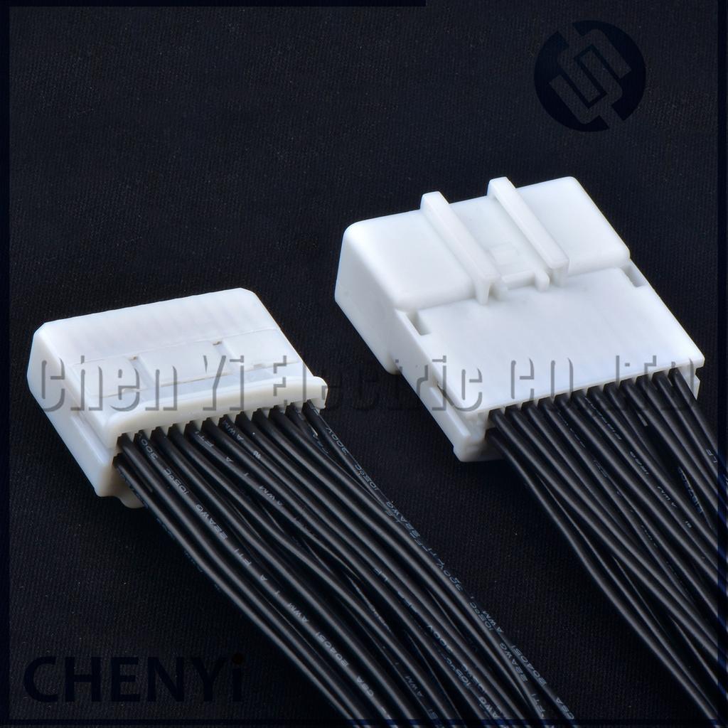 24 Pin Automotive Audio Navigation Host Connector Socket Wire Harness Plug 1473413-1 1376103-1 1318917-1