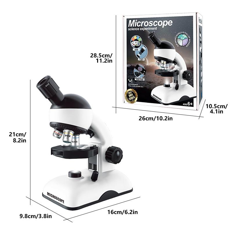 1200X Kid Science Experiment HD Optical Microscope Toy Kit Educational Scientific Experimental with Light Children STEM Toy Gift
