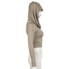 Hooded T-shirt Women's Slim Fit Long Sleeved Short Top