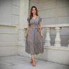 V-neck Printed Short-sleeved Women's Dress - 2023 Spring/Summer Collection