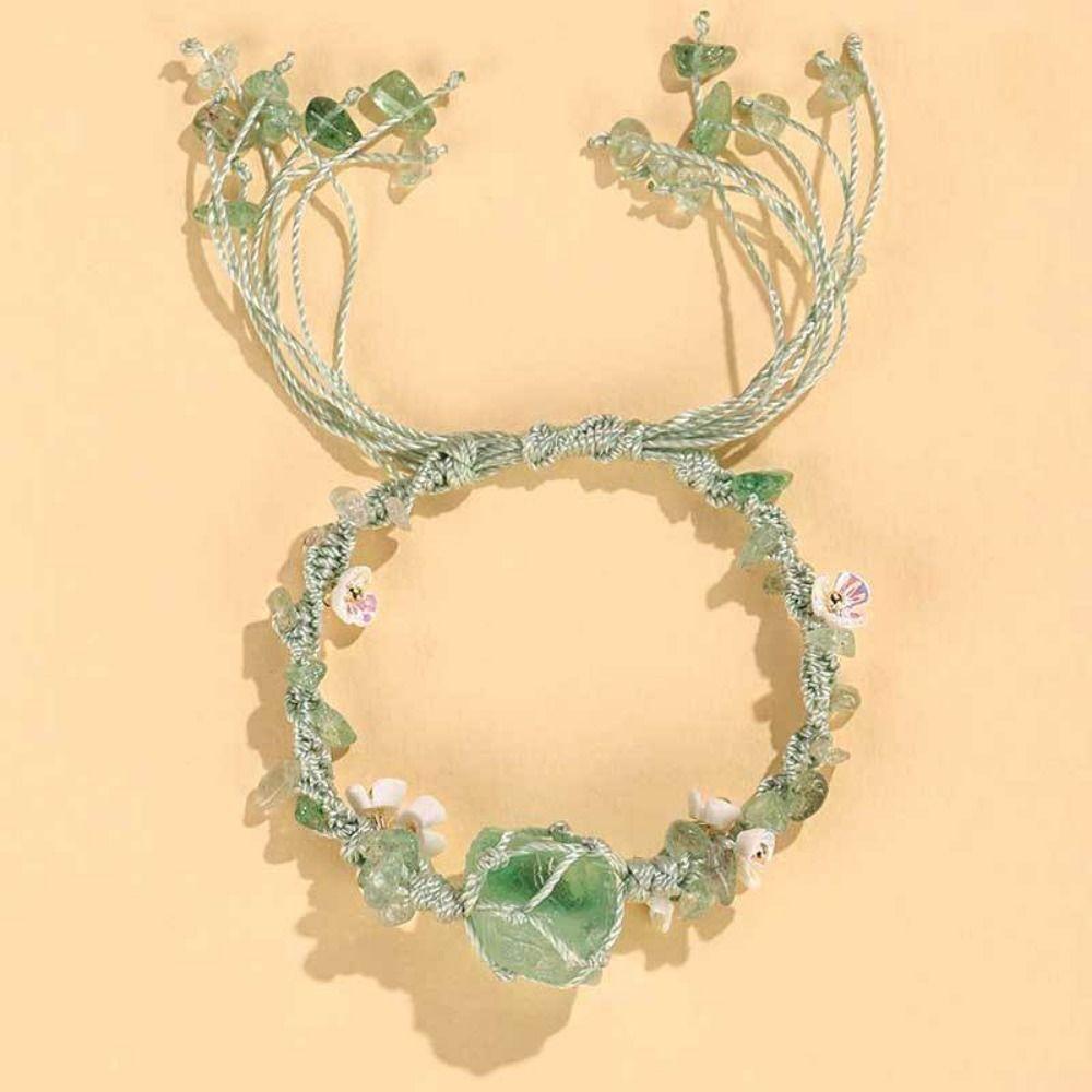 With Butterfly Pendant Crystal Flower Bracelet Lucky Weaving Crystal Bracelets  Girls Gifts