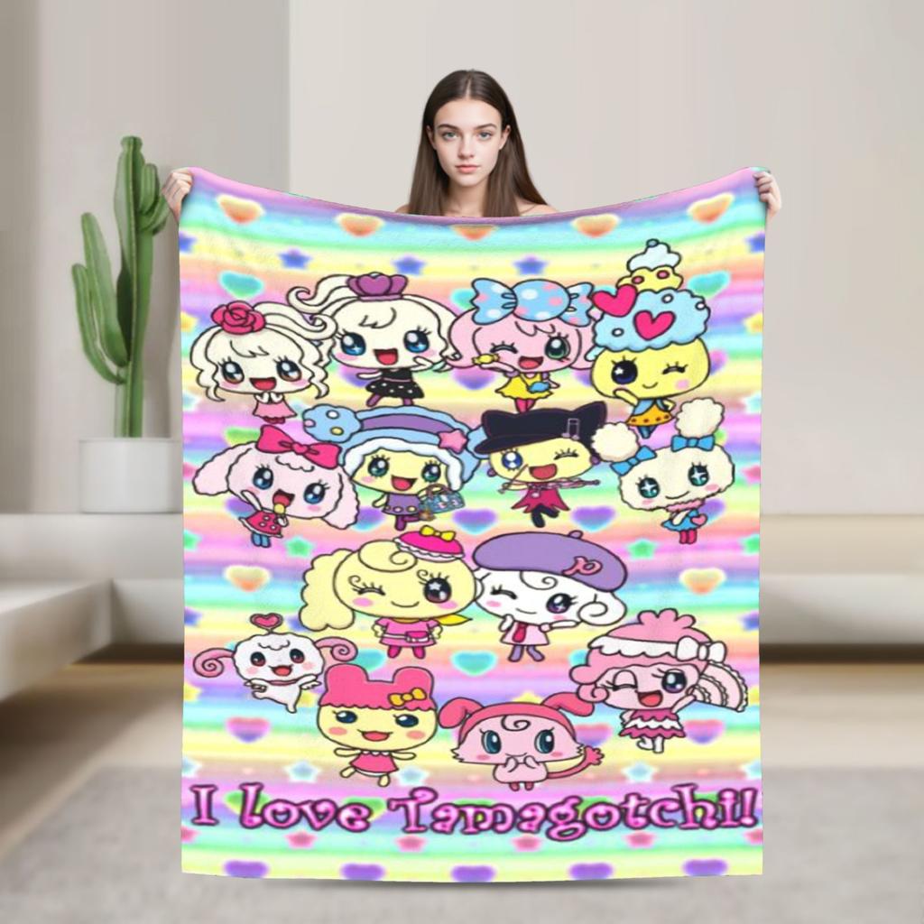 Tamagotchis Flannel Blankets  Funny Throw Blanket for  Sofa Bedding Lounge 200x150cm Quilt