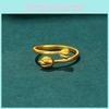 Vietnamese Two Chic Worlds Joy Ring Luxurious Brass Gold Accessory Plated