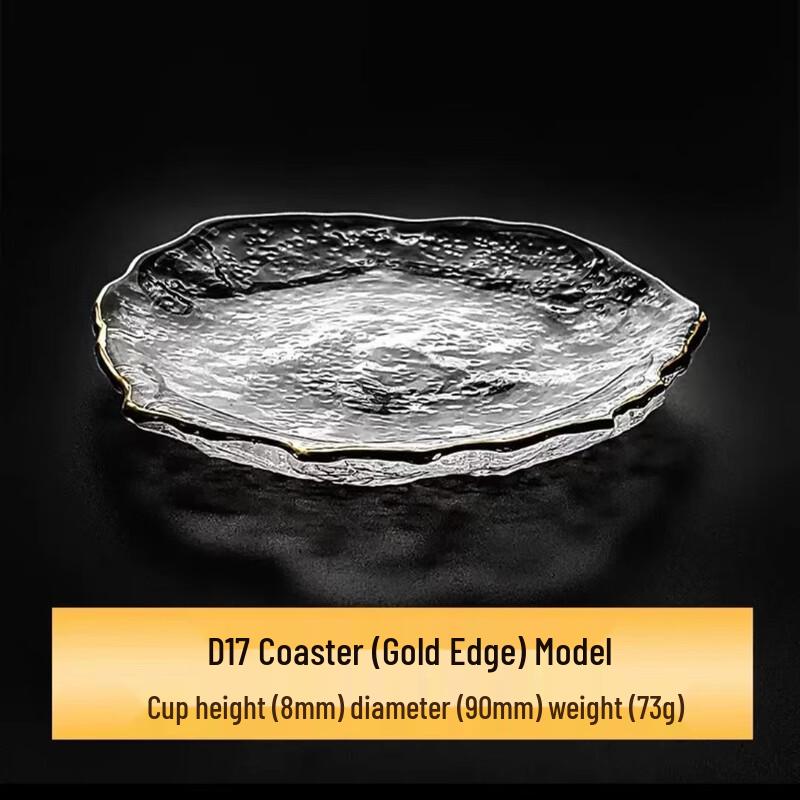 

Changqi D17 Gold-Rimmed Lace Glass Coasters