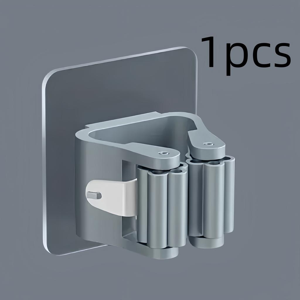 1PC Household bathroom non perforated mop holder, broom holder, and card holder