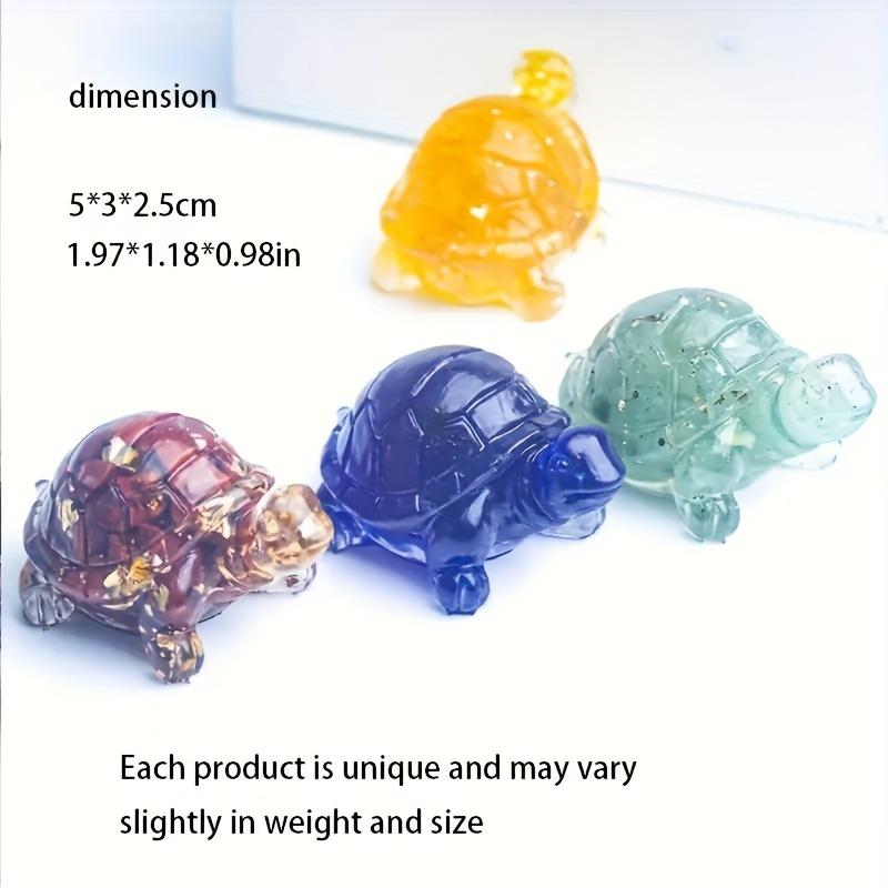 Naturkristall Bruchstein Epoxid Schildkröten Ornamente bringen Glück Chakra Ausgleich stärken Meditation Aquarium Dekoration