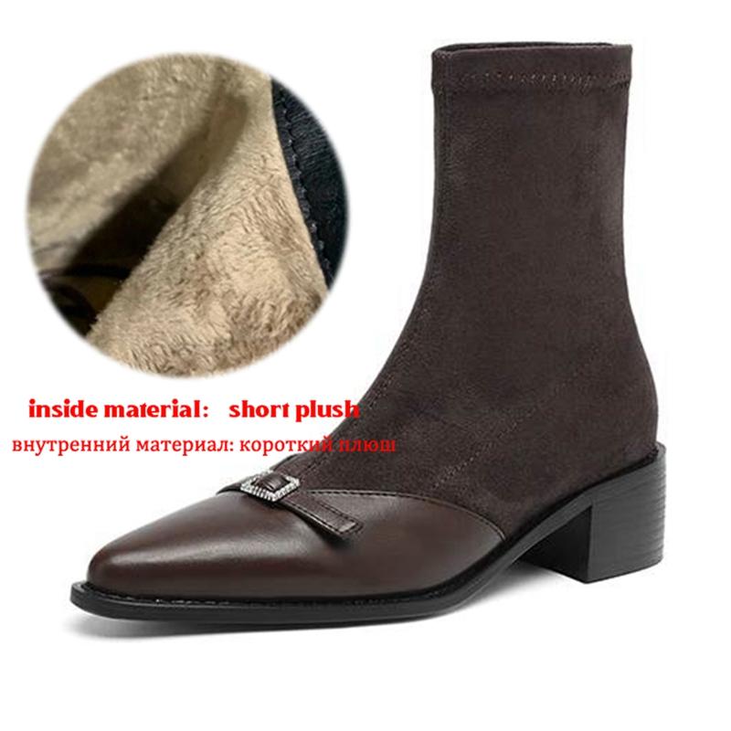 

Krazing Po Микрофибра Зимние Остроносые Размер 33 Ковбойские Сапоги Размер 43 Металлическая Пряжка Толстый Каблук Эластичные Ботильоны 43