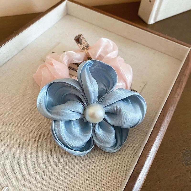 

Сетчатые цветы резинки для волос для толстой кишки женские корейские жемчужины высококачественные модные резинки для хвостика аксессуары для волос для девочки