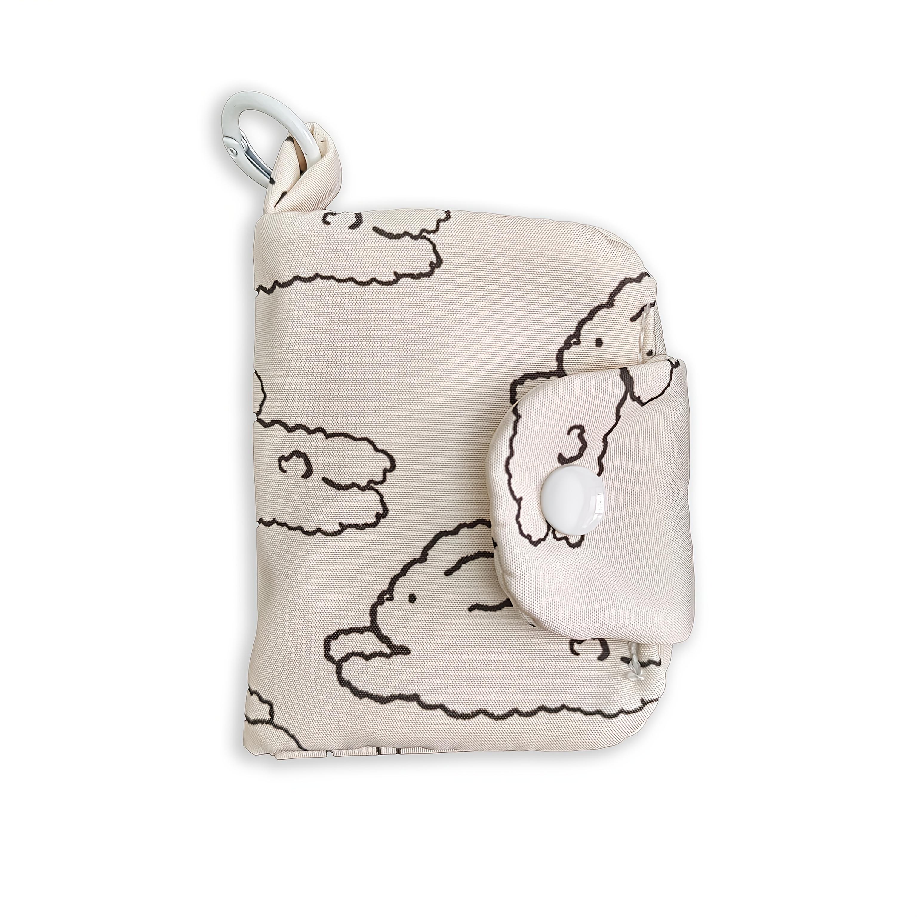 

Холщовый кошелек для монет с цветочным принтом, отделения для карт и подвесное исполнение. Легкая мини-сумка для телефона и предметов первой необходимости. Молодежный и Стильный! белый