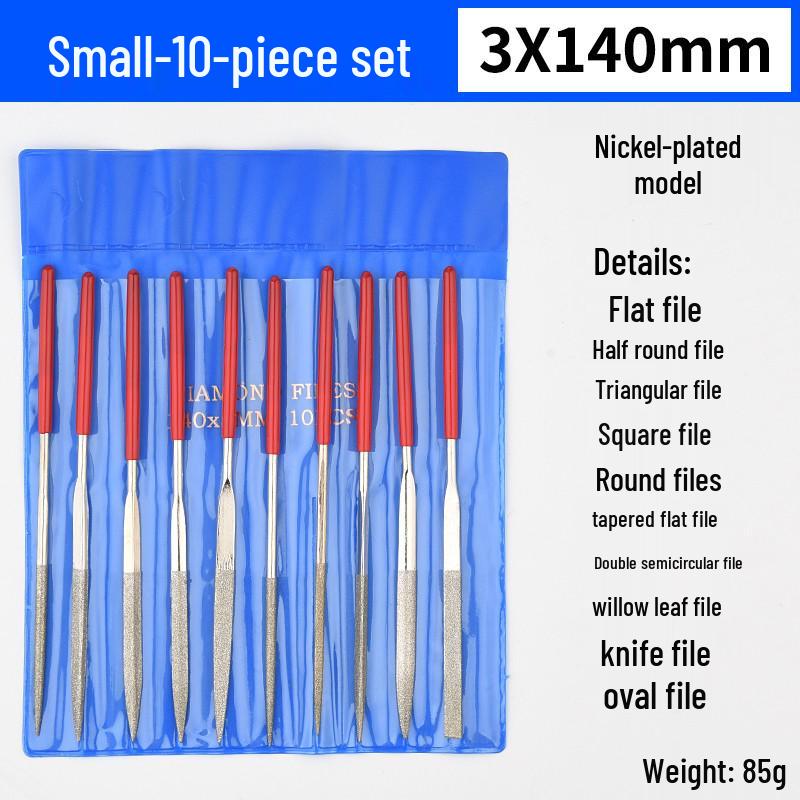 Multifunctional Steel File Set: Triangular, Half-Round, Round, Flat, Board, and Rasp Files