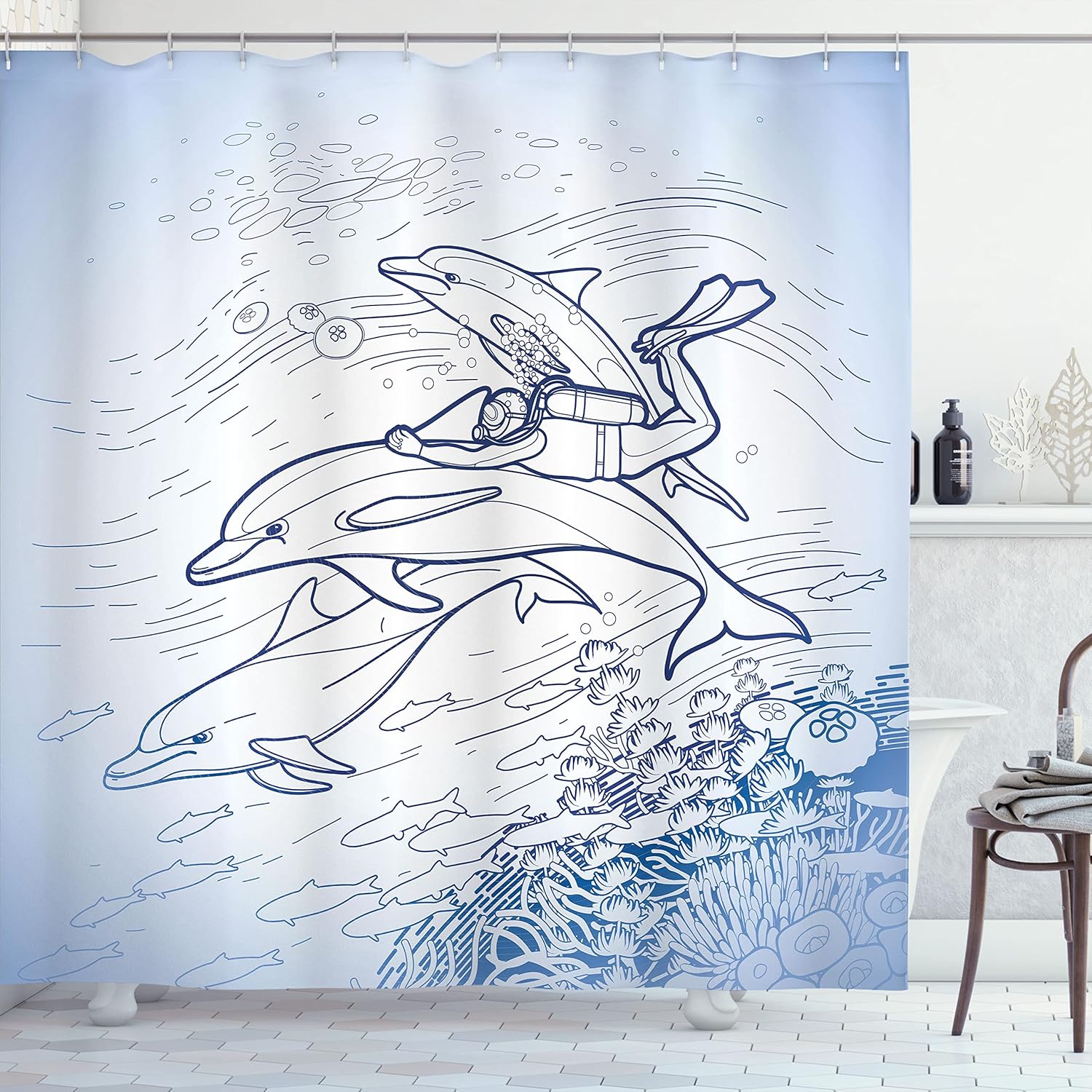 

Ambesonne Animal Print Shower Curtain, Safari Pattern with Cheetah Skin Print Animal Theme in Neutral Colors, Cloth Fabric Bathr 120x180cm