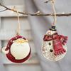 Vintage Christmas Snowman Pendant 2D Snowman Doll Pendant Santa Claus Hanging Ornaments  New Year