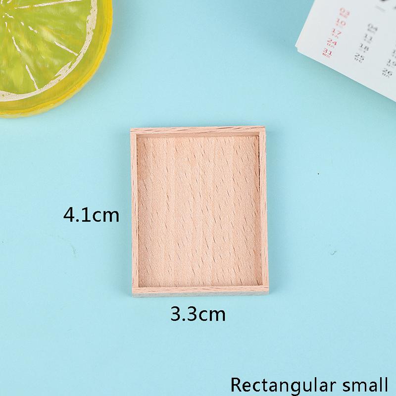 

1:12 кукольных миниатюрных мини-тарелочек из дерева, модель подноса, кухонный декор, аксессуары