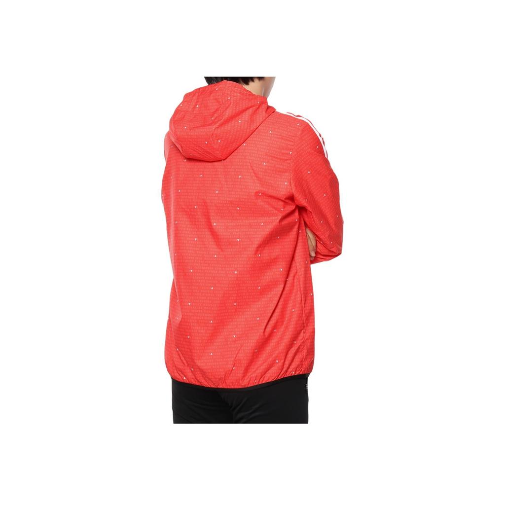 Adidas Aop 3s Woven Casual Sports Hooded Jacket Men Jackets Red DW4623