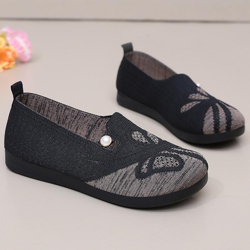 Women's Summer Casual Hundred Shoes One Stirrup Cloth Shoes Breathable Soft Bottom Comfortable Shoes