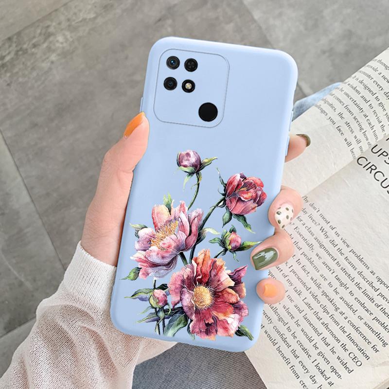 Für Redmi 10C 10 C 10A Hülle Funda Vintage Blumen Blätter Schutzhülle Weiche Capa Für Xiaomi Redmi 10C 13C 14C Bumper Case