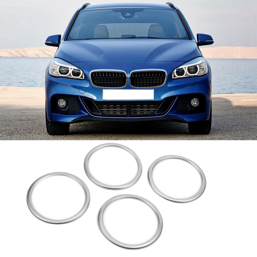 4PCS  ABS Chrome Car Door Speaker Ring Cover Trim for X1 F48 2016 2018