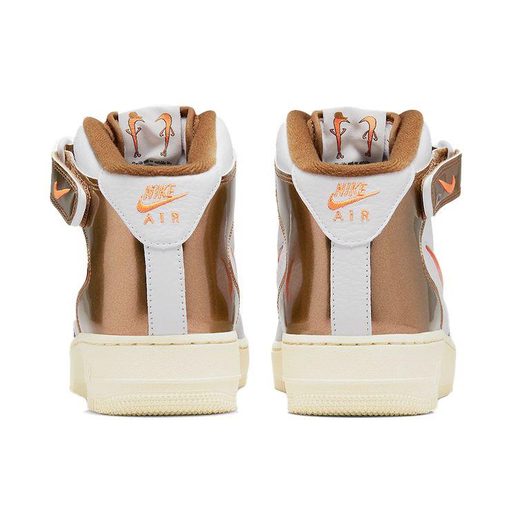 Nike Air Force 1 Mid QS Ale Brown Men Sneakers White Total-Orange Beach DH5623-100