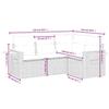 VidaXL Salon de jardin avec coussins 4 pcs beige résine tressée 3226773