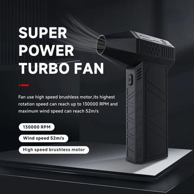 130 000 ot./min Turbodmychadlo Super Power Rychlost větru 52 m/s Mini Proudový ventilátor Ruční bezkomutátorový motor průmyslový potrubní ventilátor 3000mAh