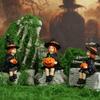 3pcs Resin Crafts Witch Holding Pumpkin Statue Cute Witch Ornament Pumpkin Witch Figurine  Fireplace