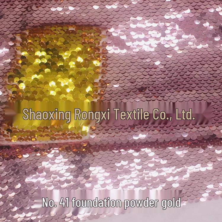 50-Color Double-Sided 5mm Sequin Fabric for Clothing, Luggage, and Wall Decoration