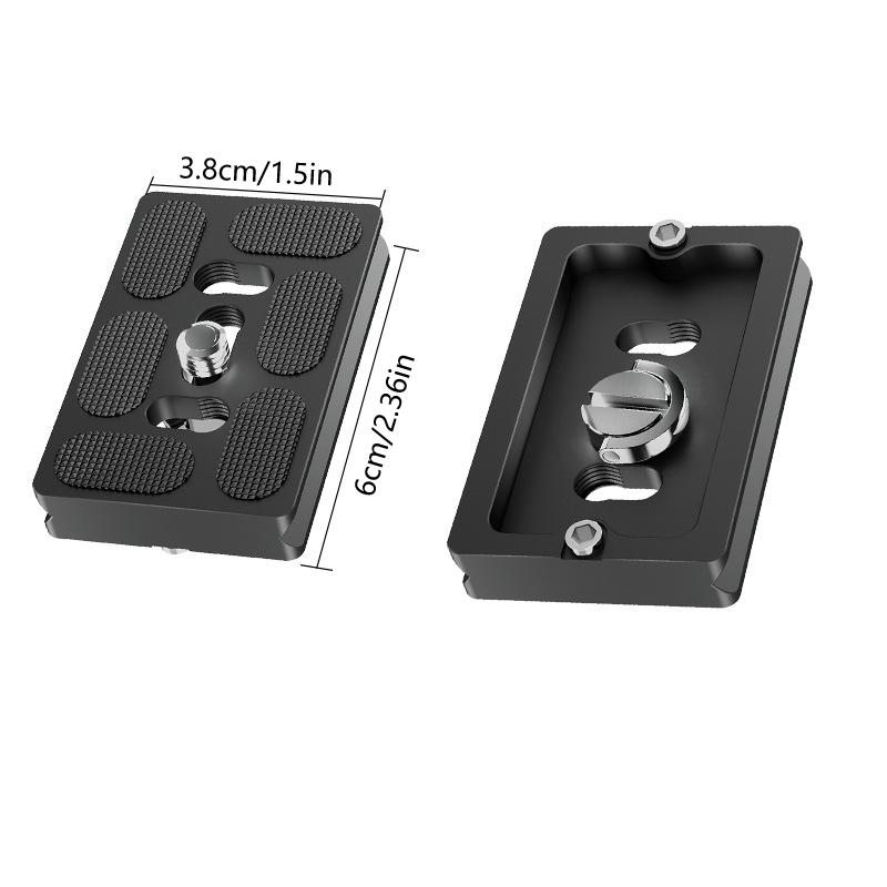 DSLR-Kamera-Stativplatte, Schnellwechseladapter, Kameraplattenhalterung für DSLR-Kamera-Kugelkopf-Stativ