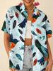 Love printed short-sleeved shirt women's summer loose casual lapel shirt retro niche top