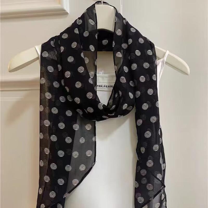 Polka Dot Print Long Scarf
