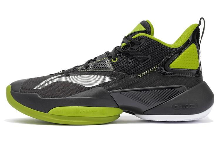 Li Ning Power 8 Износостойкие Дышащие Средние Баскетбольные Кроссовки Мужские Сочный Зеленый ABPR035-6 43.5