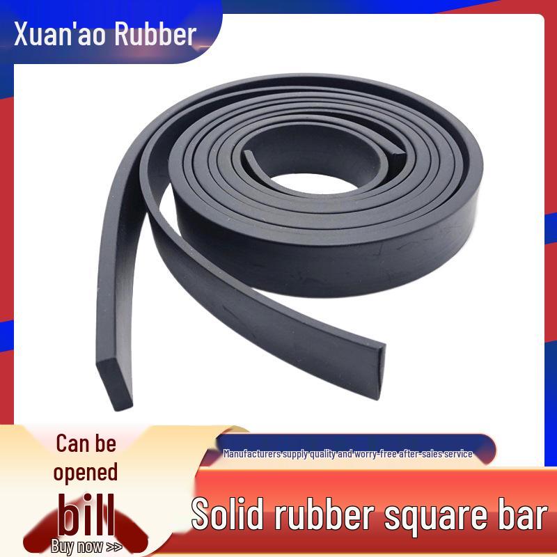 Marine Anti-Collision Rubber Strip: PVC Flat, Shock-Absorbent, Anti-Slip, Wear-Resistant Gasket. 4mm x 4mm Strip